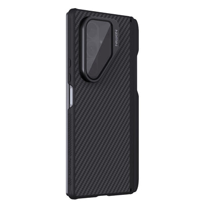 Coque MagSafe pour Samsung Galaxy Z Fold7 F966, Nillkin, CarboProp avec protection d'objectif noire transparente et support pour S-Pen, noire