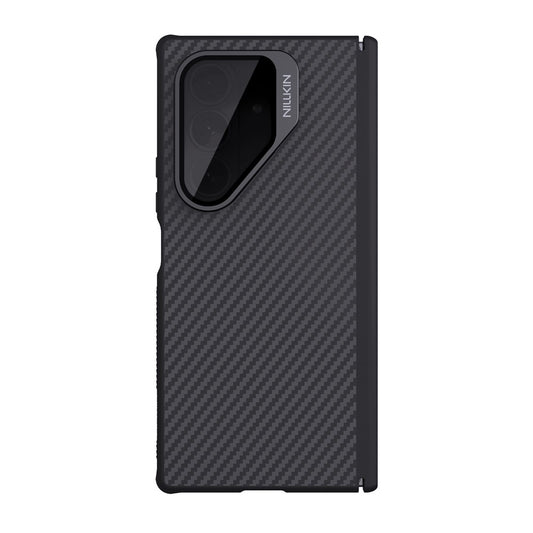 Coque MagSafe pour Samsung Galaxy Z Fold7 F966, Nillkin, CarboProp avec protection d'objectif noire transparente, noire