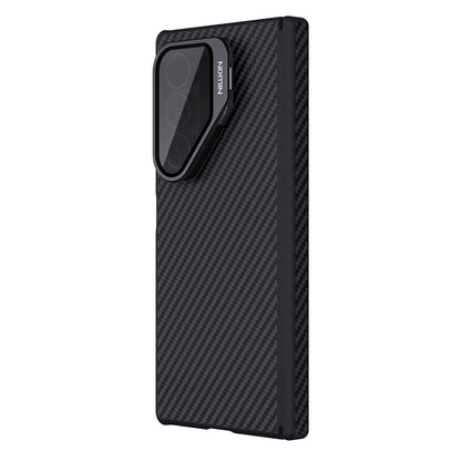 Coque MagSafe pour Samsung Galaxy Z Fold7 F966, Nillkin, CarboProp avec protection d'objectif noire transparente, noire