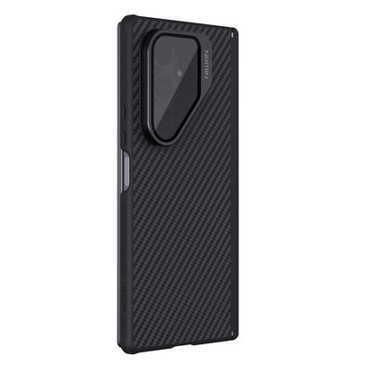Coque MagSafe pour Samsung Galaxy Z Fold7 F966, Nillkin, CarboProp avec protection d'objectif noire transparente, noire