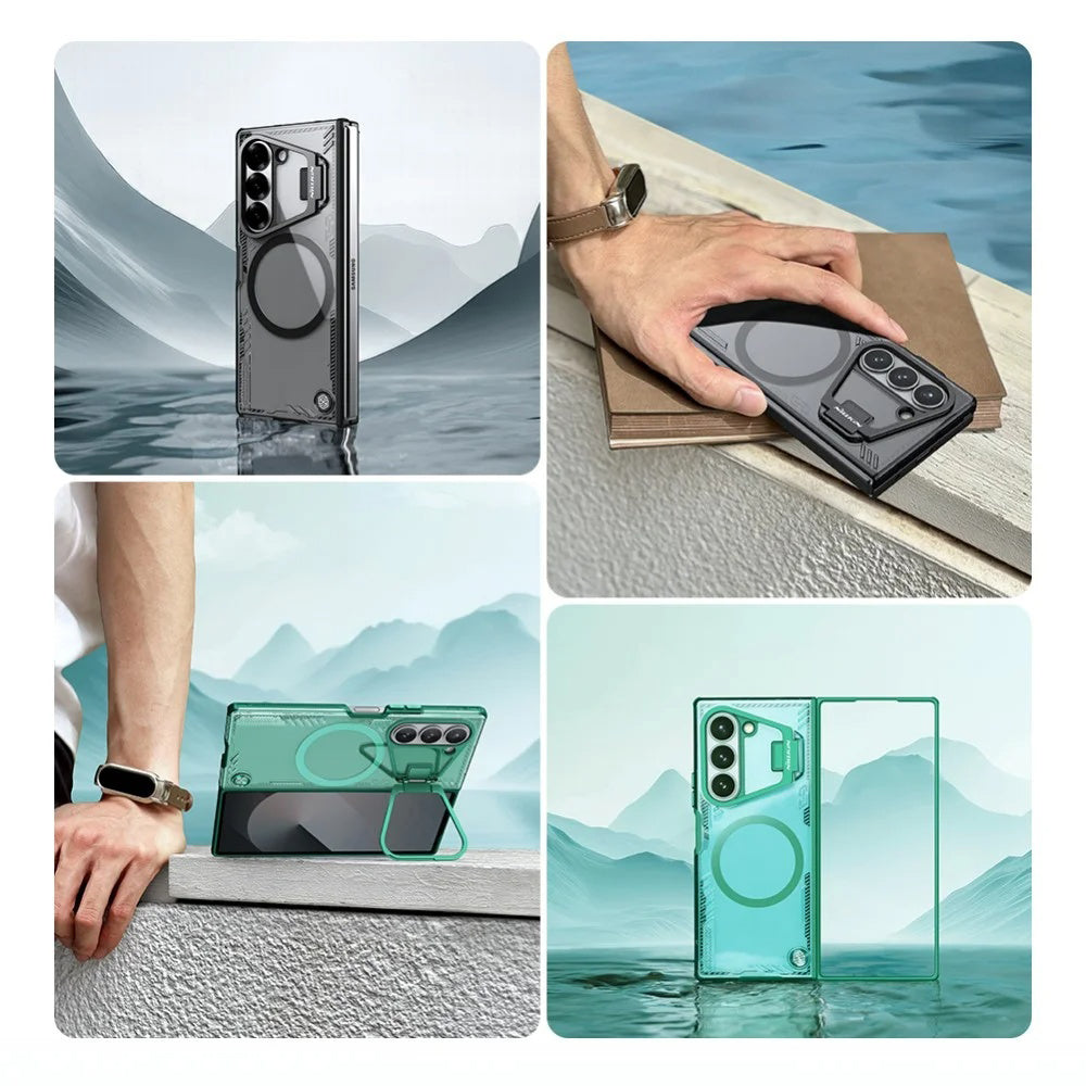 Coque MagSafe pour Samsung Galaxy Z Fold7 F966, Nillkin, Iceblade Prop avec découpe pour caméra, Marron