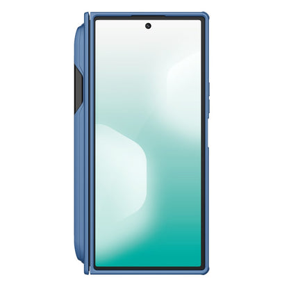 Coque MagSafe pour Samsung Galaxy Z Fold7 F966, Nillkin, Super Frosted Shield avec porte-stylo, Bleue
