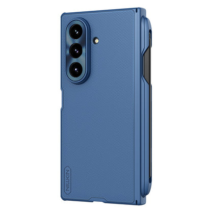 Coque MagSafe pour Samsung Galaxy Z Fold7 F966, Nillkin, Super Frosted Shield avec porte-stylo, Bleue