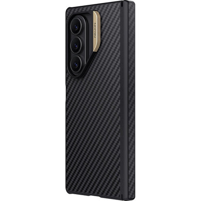 MagSafe Case for Samsung Galaxy Z Fold7 F966, Nillkin, Synthetic Fiber Pro, Black Gold