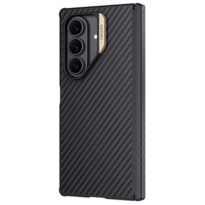 MagSafe Case for Samsung Galaxy Z Fold7 F966, Nillkin, Synthetic Fiber Pro, Black Gold