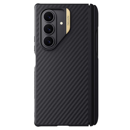 Coque MagSafe pour Samsung Galaxy Z Fold7 F966, Nillkin, Synthetic Fiber Pro avec support pour S-Pen, Noir Doré