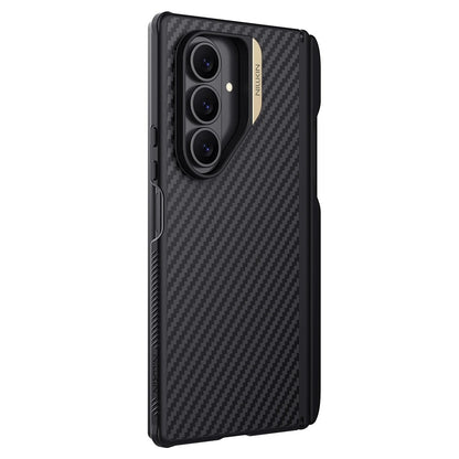 Coque MagSafe pour Samsung Galaxy Z Fold7 F966, Nillkin, Synthetic Fiber Pro avec support pour S-Pen, Noir Doré