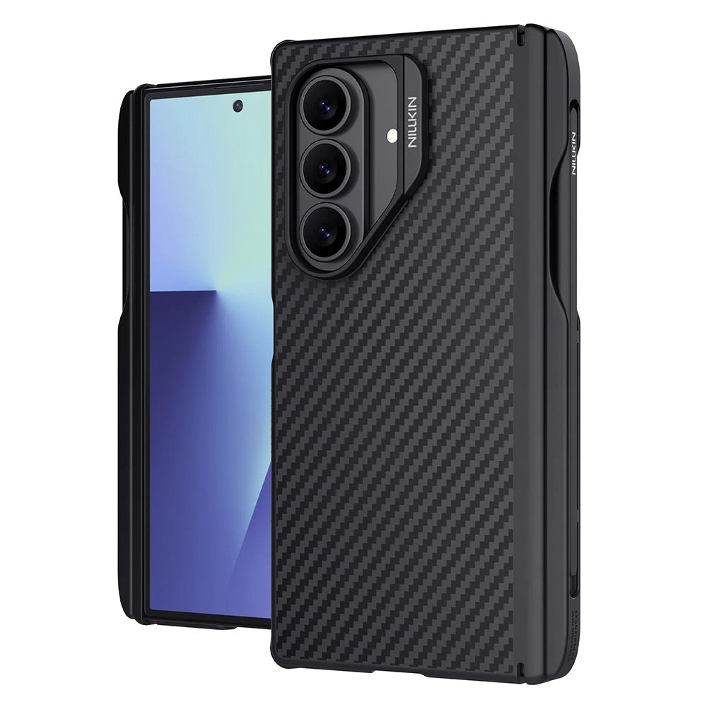 Coque MagSafe pour Samsung Galaxy Z Fold7 F966, Nillkin, Synthetic Fiber Pro avec support pour S-Pen, Noire