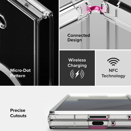 Coque MagSafe pour Samsung Galaxy Z Fold7 F966, Ringke, Fusion, Transparente