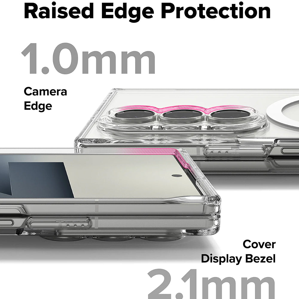 Coque MagSafe pour Samsung Galaxy Z Fold7 F966, Ringke, Fusion, Transparente