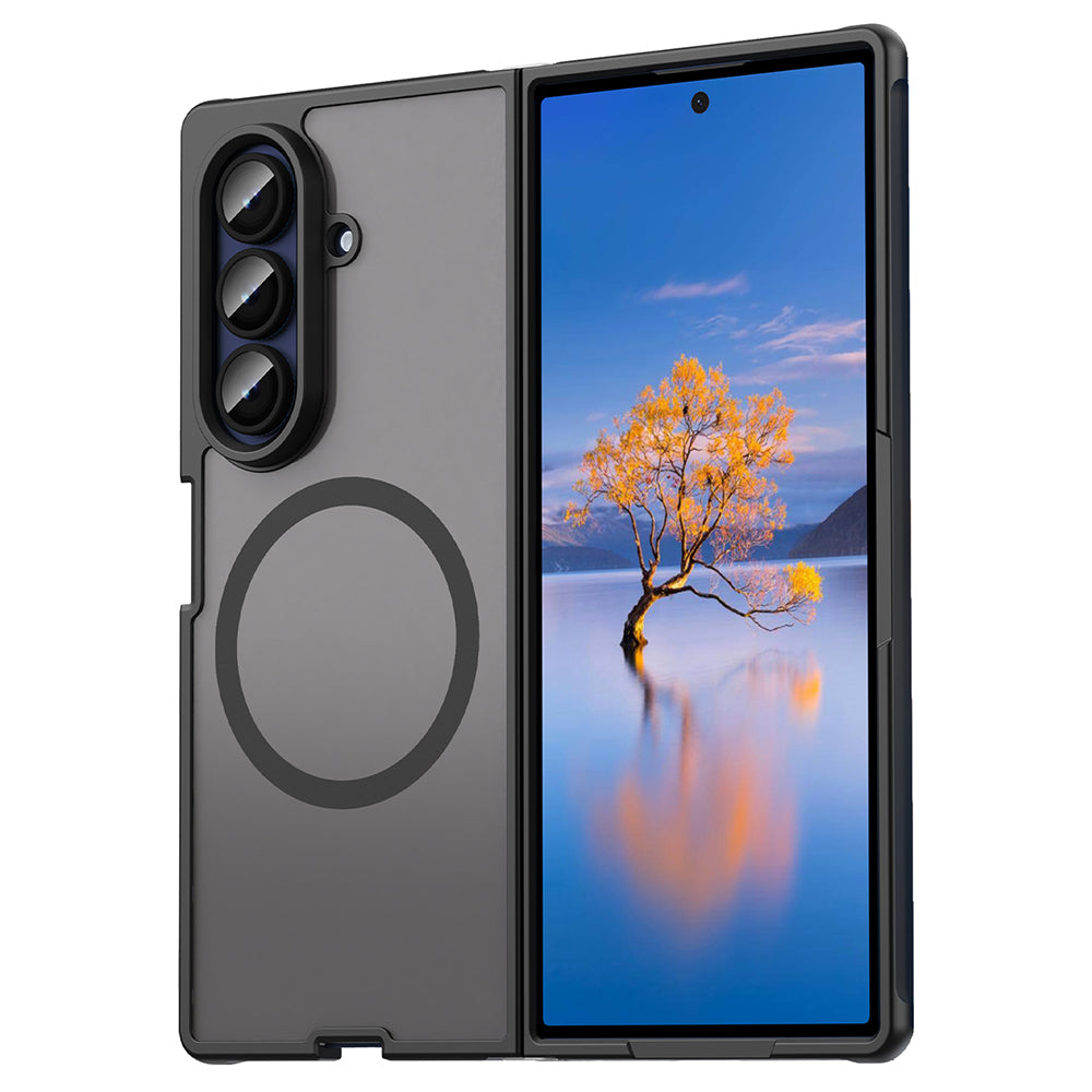 Coque MagSafe pour Samsung Galaxy Z Fold7 F966, Techsuit, HaloFrost II, Noire
