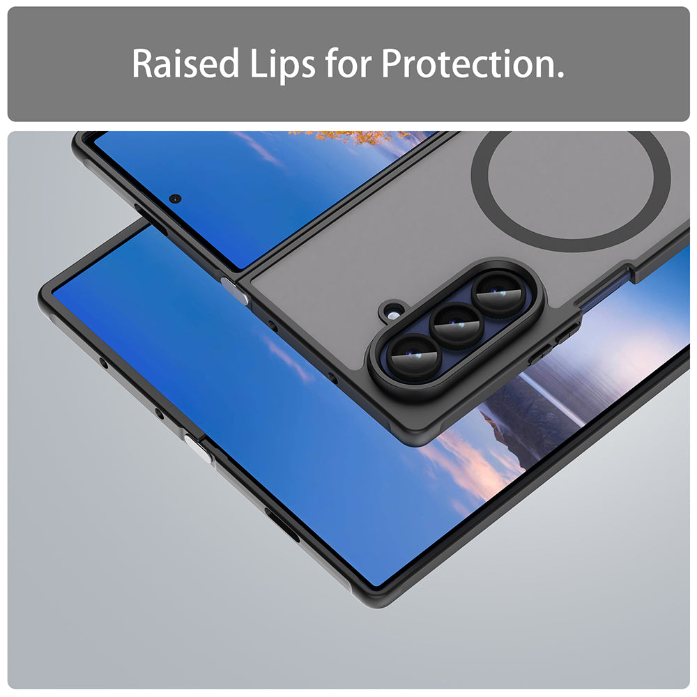 Coque MagSafe pour Samsung Galaxy Z Fold7 F966, Techsuit, HaloFrost II, Noire
