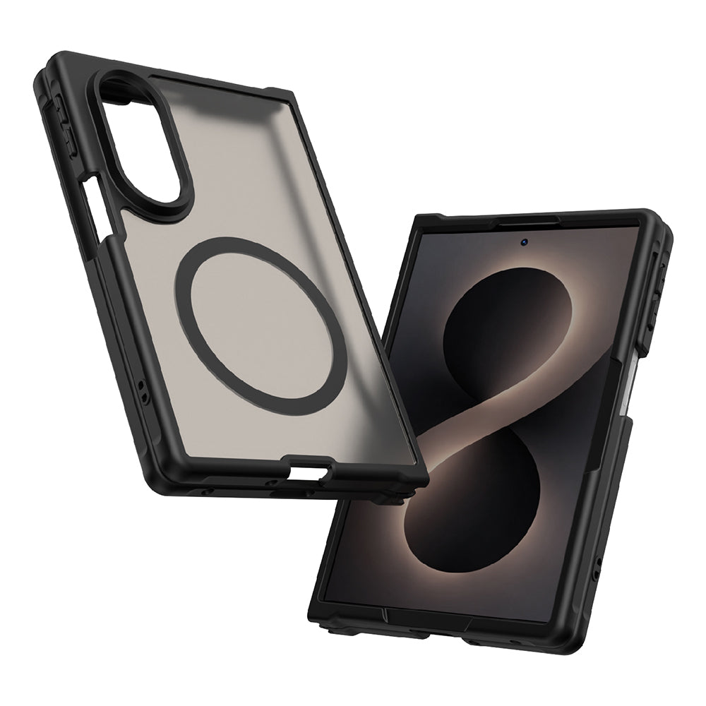 Coque MagSafe pour Samsung Galaxy Z Fold8 F971, Techsuit, HaloFrost II, Noire