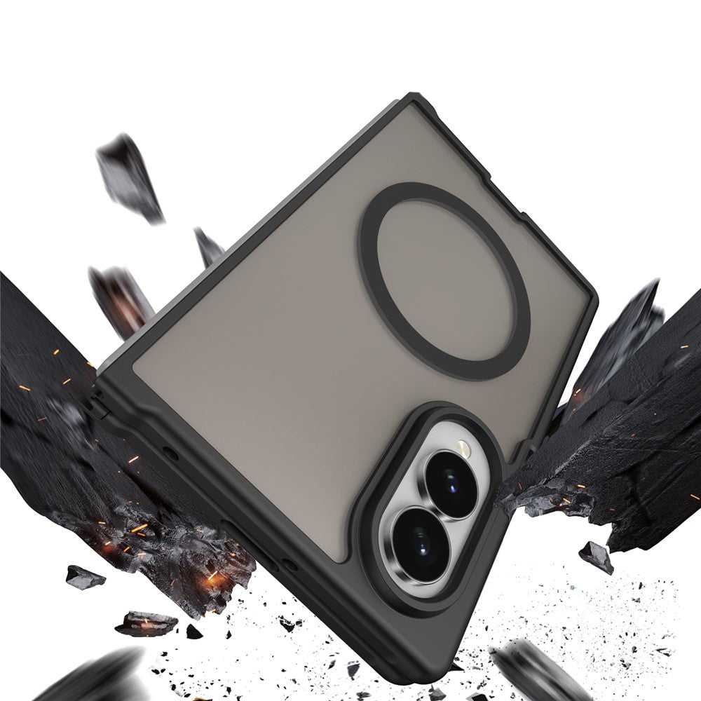 Coque MagSafe pour Samsung Galaxy Z Fold8 F971, Techsuit, HaloFrost II, Noire