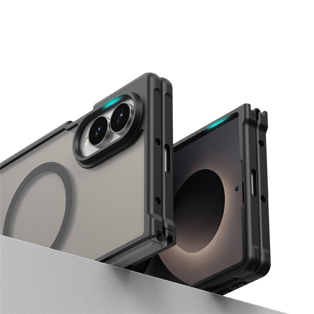 Coque MagSafe pour Samsung Galaxy Z Fold8 F971, Techsuit, HaloFrost II, Noire