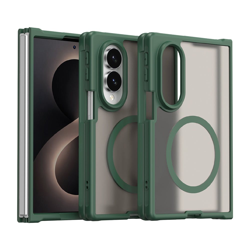 Coque MagSafe pour Samsung Galaxy Z Fold8 F971, Techsuit, HaloFrost II, Vert