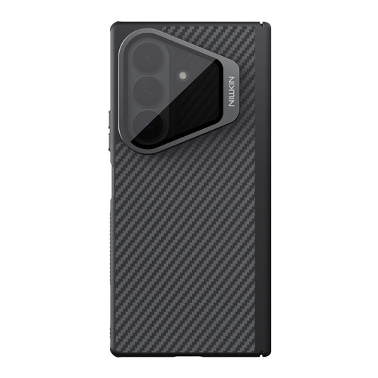 Coque MagSafe pour Samsung Galaxy Z Fold8 Ultra F976, Nillkin, CarboProp avec protection d'objectif noire transparente, noire