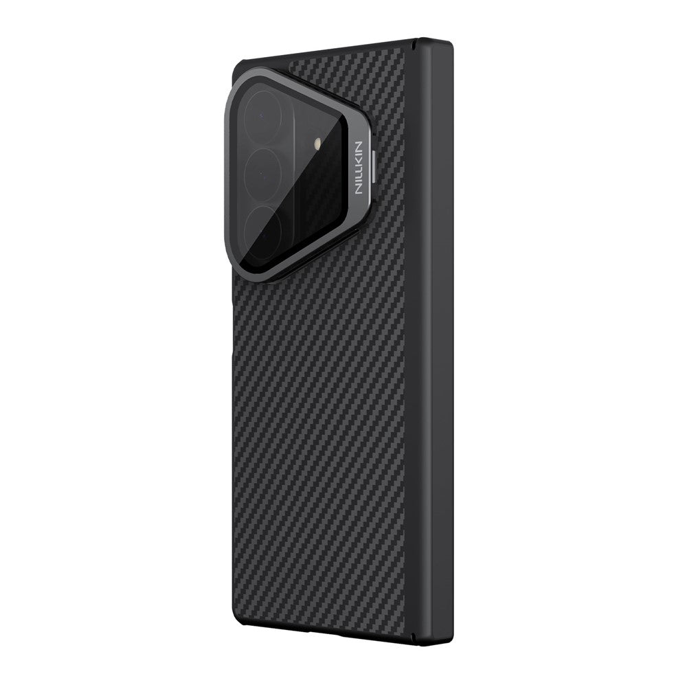 Coque MagSafe pour Samsung Galaxy Z Fold8 Ultra F976, Nillkin, CarboProp avec protection d'objectif noire transparente, noire