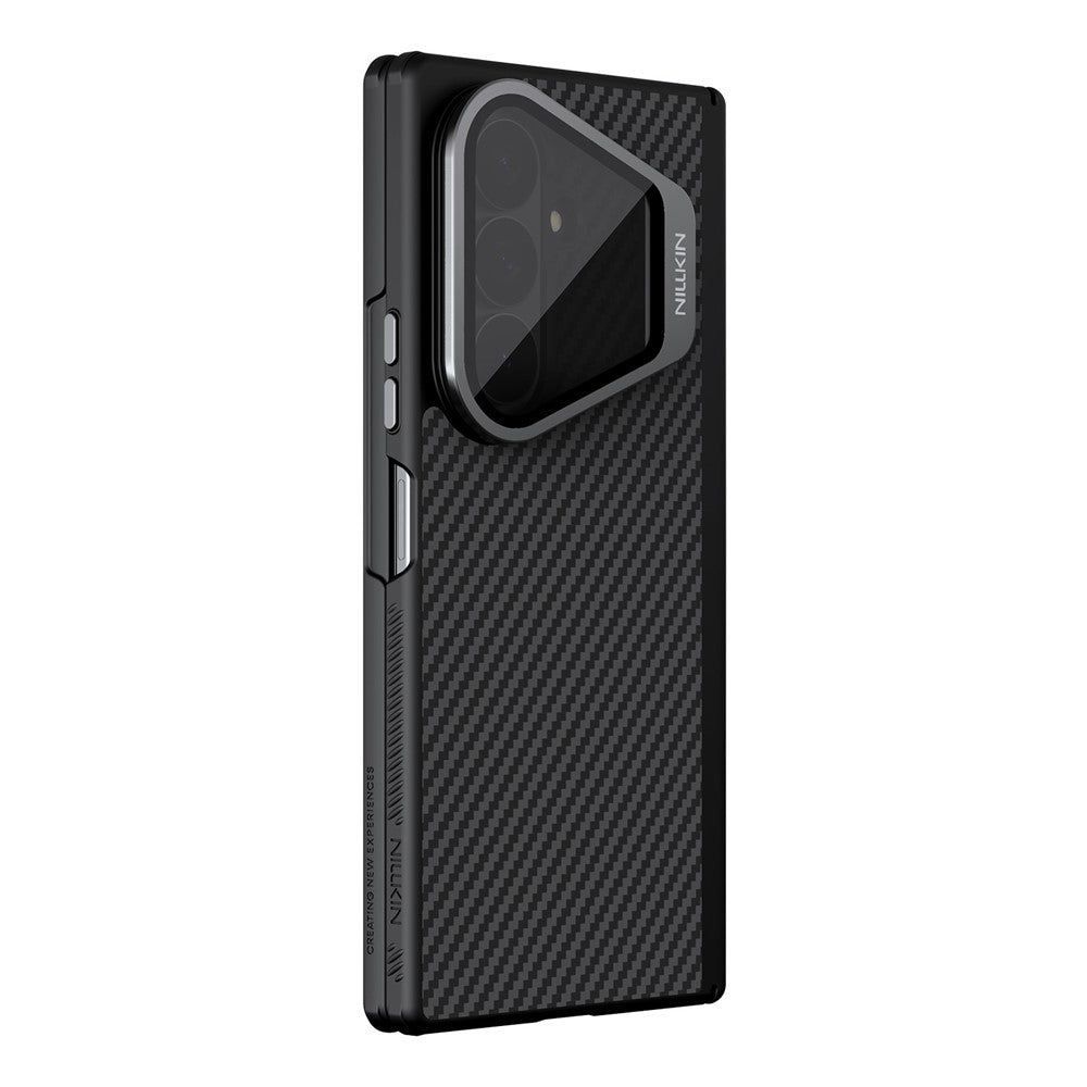 Coque MagSafe pour Samsung Galaxy Z Fold8 Ultra F976, Nillkin, CarboProp avec protection d'objectif noire transparente, noire