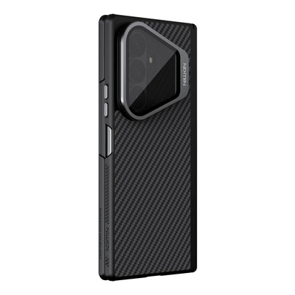 Coque MagSafe pour Samsung Galaxy Z Fold8 Ultra F976, Nillkin, CarboProp avec protection d'objectif noire transparente, noire