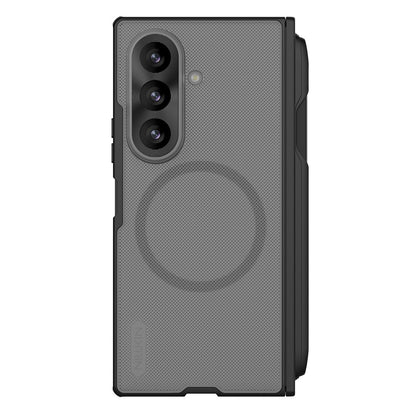 Coque MagSafe pour Samsung Galaxy Z Fold8 Ultra F976, Nillkin, Super Frosted Shield avec porte-stylo, Noir Transparent