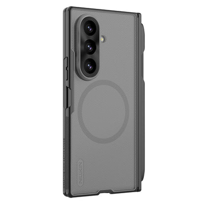 Coque MagSafe pour Samsung Galaxy Z Fold8 Ultra F976, Nillkin, Super Frosted Shield avec porte-stylo, Noir Transparent