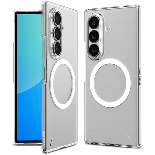 Coque MagSafe pour Samsung Galaxy Z Fold8 Ultra F976, Spigen, Air Skin, Transparente Blanche ACS11505