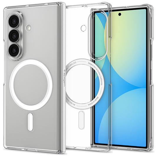 Coque MagSafe pour Samsung Galaxy Z Fold8 Ultra F976, Spigen, Air Skin Zero, Transparente Blanche ACS11495