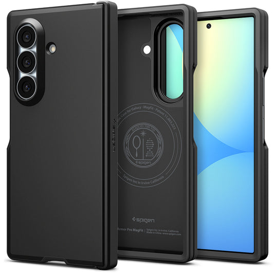 Coque MagSafe pour Samsung Galaxy Z Fold8 Ultra F976, Spigen, Tough Armor Pro, Noire ACS11507