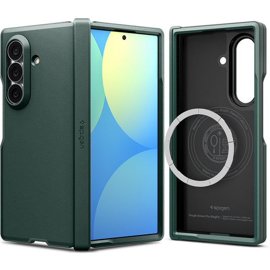 Coque MagSafe pour Samsung Galaxy Z Fold8 Ultra F976, Spigen, Tough Armor Pro, Vert ACS11851