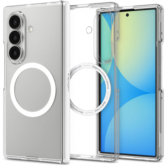 Coque MagSafe pour Samsung Galaxy Z Fold8 Ultra F976, Spigen, Ultra Hybrid Pro, Transparente Blanche ACS11506