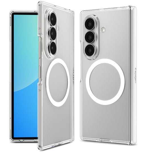 Coque MagSafe pour Samsung Galaxy Z Fold8 Ultra F976, Spigen, Ultra Hybrid Pro, Transparente Blanche ACS11506