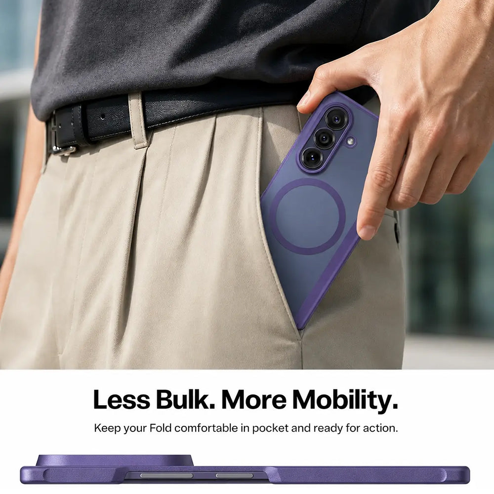 Coque MagSafe pour Samsung Galaxy Z Fold8 Ultra F976, Torras, Guardian, Violet Foncé