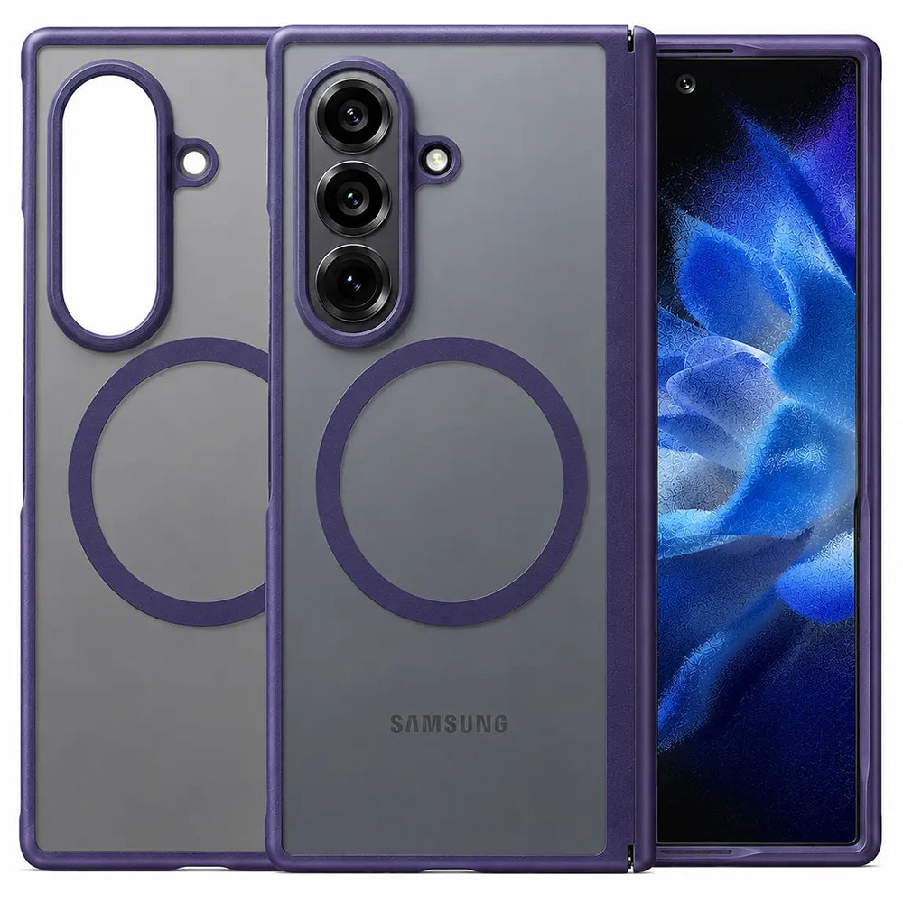 Coque MagSafe pour Samsung Galaxy Z Fold8 Ultra F976, Torras, Guardian, Violet Foncé