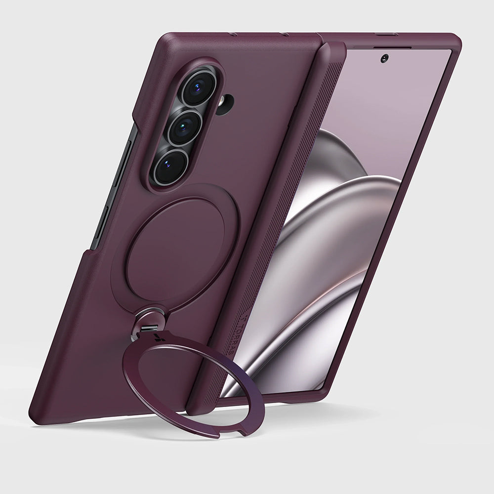 Coque MagSafe pour Samsung Galaxy Z Fold8 Ultra F976, Torras, Ostand Q3 Spin, Violet