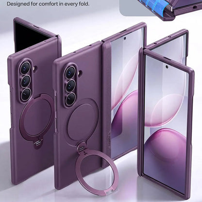 Coque MagSafe pour Samsung Galaxy Z Fold8 Ultra F976, Torras, Ostand Q3 Spin, Violet