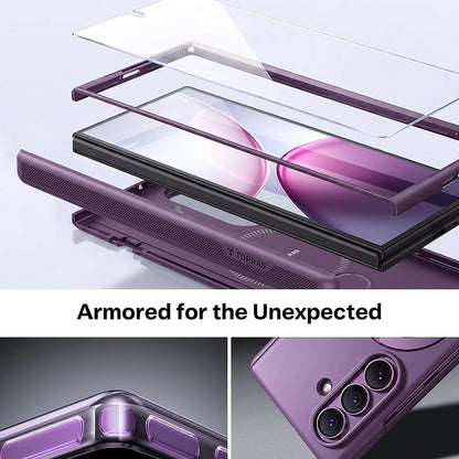 Coque MagSafe pour Samsung Galaxy Z Fold8 Ultra F976, Torras, Ostand Q3 Spin, Violet