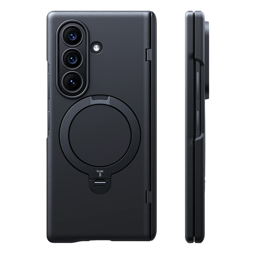 Coque MagSafe pour Samsung Galaxy Z Fold8 Ultra F976, Torras, Ostand Q3 Spin, Noire