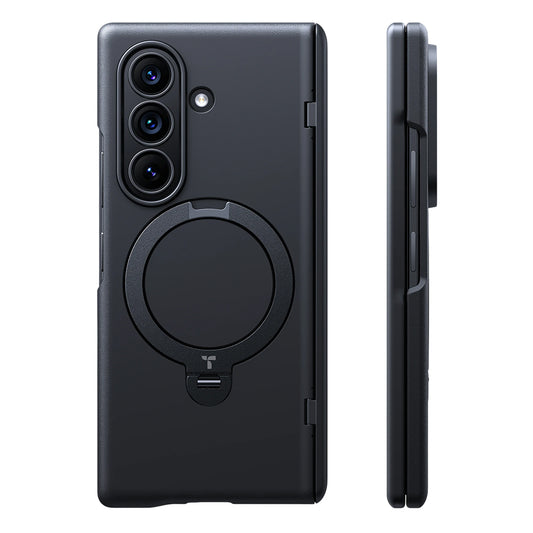 Coque MagSafe pour Samsung Galaxy Z Fold8 Ultra F976, Torras, Ostand Q3 Spin, Noire