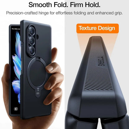 Coque MagSafe pour Samsung Galaxy Z Fold8 Ultra F976, Torras, Ostand Q3 Spin, Noire