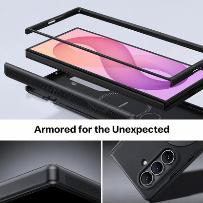Coque MagSafe pour Samsung Galaxy Z Fold8 Ultra F976, Torras, Ostand Q3 Spin, Noire