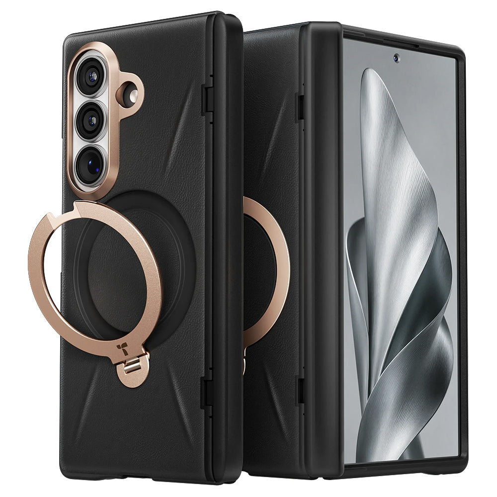 Coque MagSafe pour Samsung Galaxy Z Fold8 Ultra F976, Torras, Cuir QPRO, Noire