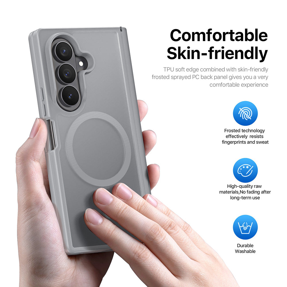 Coque MagSafe pour Samsung Galaxy Z Fold8 Ultra F976 / Z Fold7 F966, DUX DUCIS, Yind, Gris