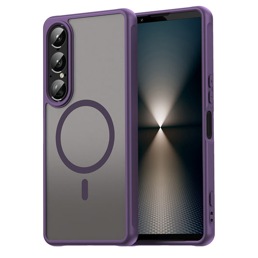 Coque MagSafe pour Sony Xperia 1 VII, Techsuit, HaloFrost II, Violet
