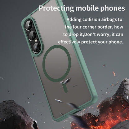 Coque MagSafe pour Sony Xperia 1 VII, Techsuit, HaloFrost II, Vert