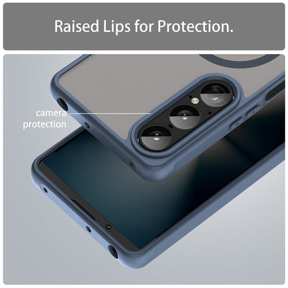 Coque MagSafe pour Sony Xperia 1 VIII, Techsuit, HaloFrost II, Bleu marine