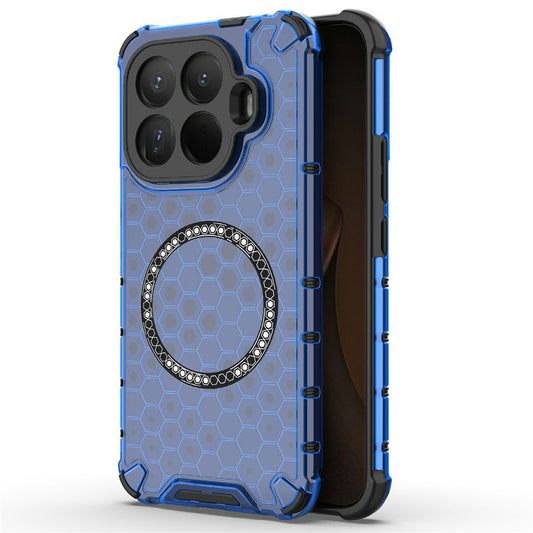 Coque MagSafe pour Xiaomi 15T Pro, Techsuit, HoneyComb Shield, Bleue