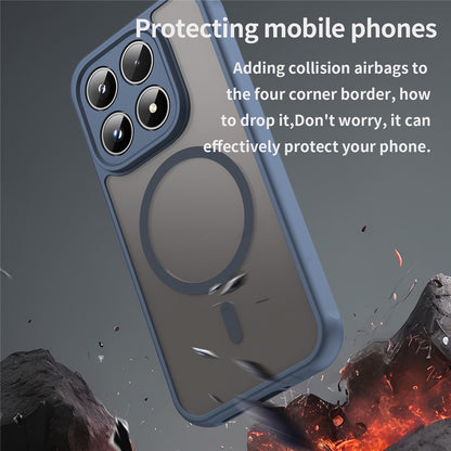Étui MagSafe pour Xiaomi 17, Techsuit, HaloFrost II, Bleu Marine