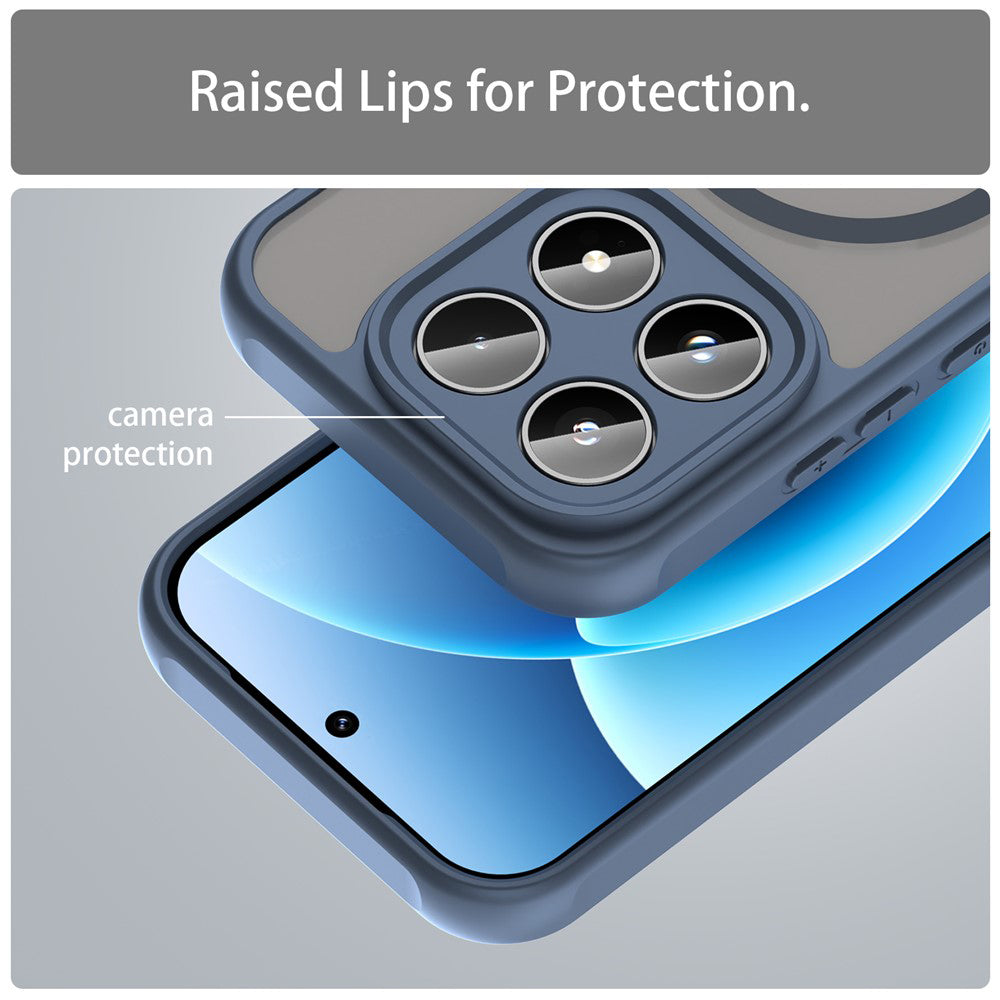 Étui MagSafe pour Xiaomi 17, Techsuit, HaloFrost II, Bleu Marine