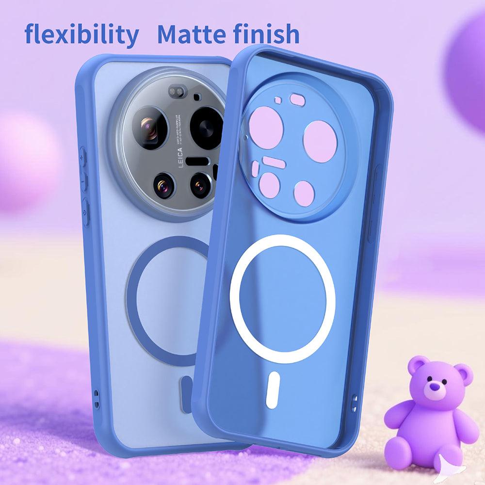 Coque MagSafe pour Xiaomi 17 Ultra, Techsuit, HaloFrost II, Bleue